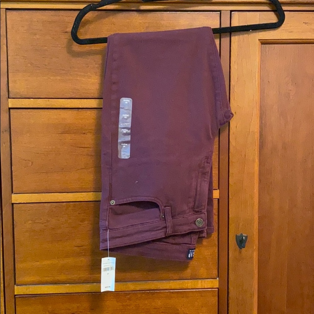 GAP Maroon Skinny Jeans